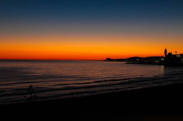 Sunset at mediterannean sea thumb
