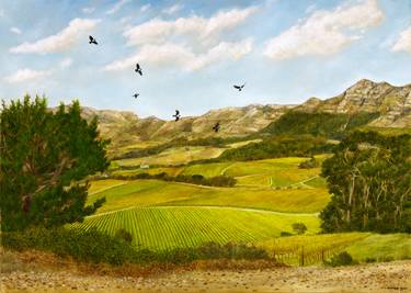 Print of Landscape Paintings by Damian Osborne