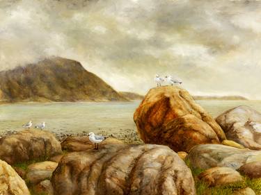 Original Fine Art Seascape Painting by Damian Osborne