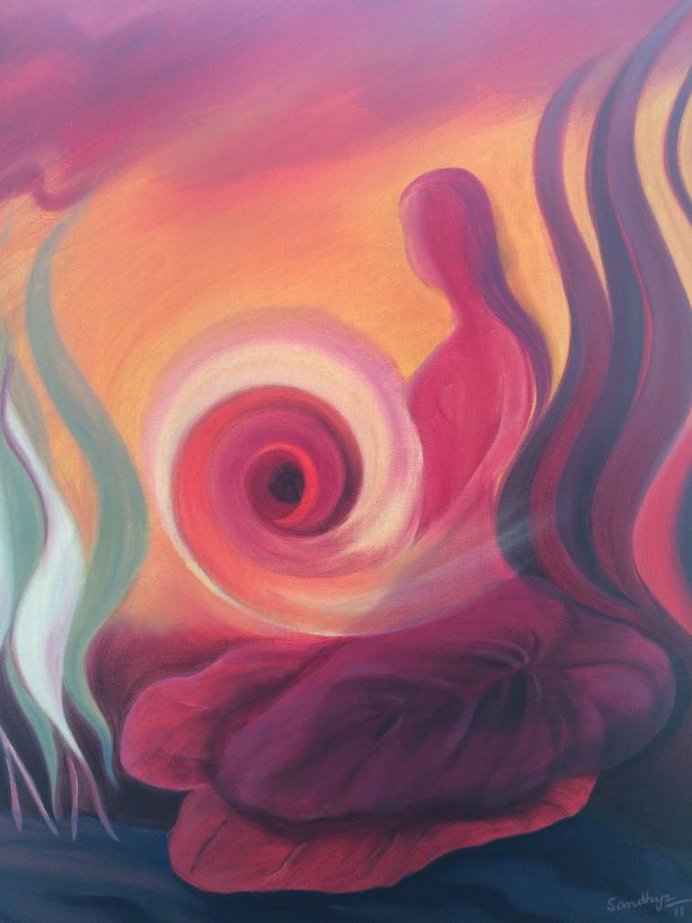 Original Abstract Expressionism Abstract Painting by Sandhya Singh