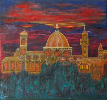 Original Architecture Painting by Melinda Chantler