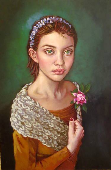 Original Portrait Painting by Annemarie Holloway