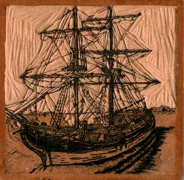 Original Illustration Ship Drawings by Konstantinos Antaras