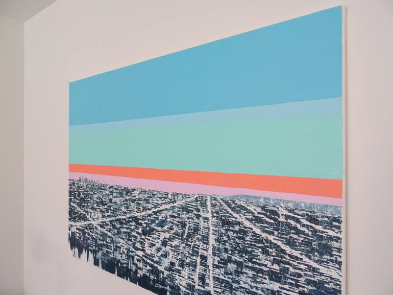 Original Abstract Cities Painting by Andy Shaw