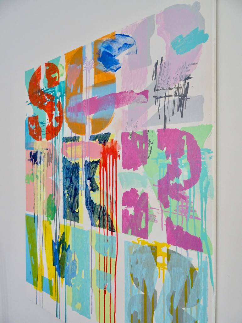 Original Pop Art Abstract Painting by Andy Shaw