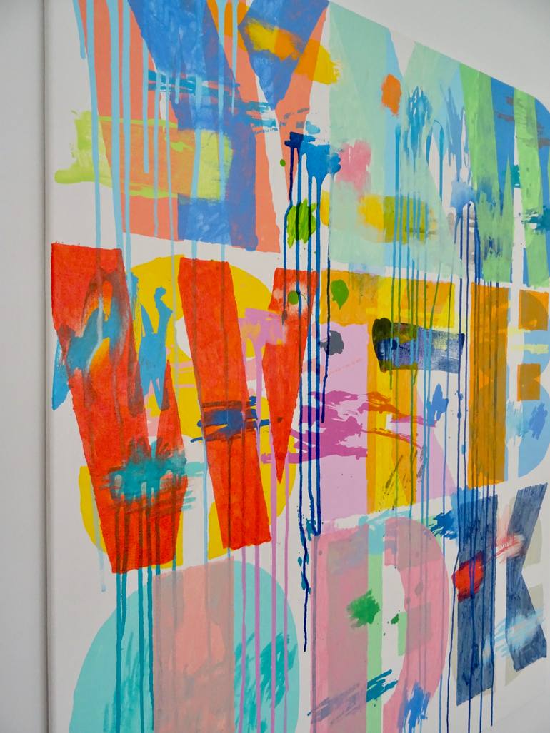 Original Pop Art Abstract Painting by Andy Shaw