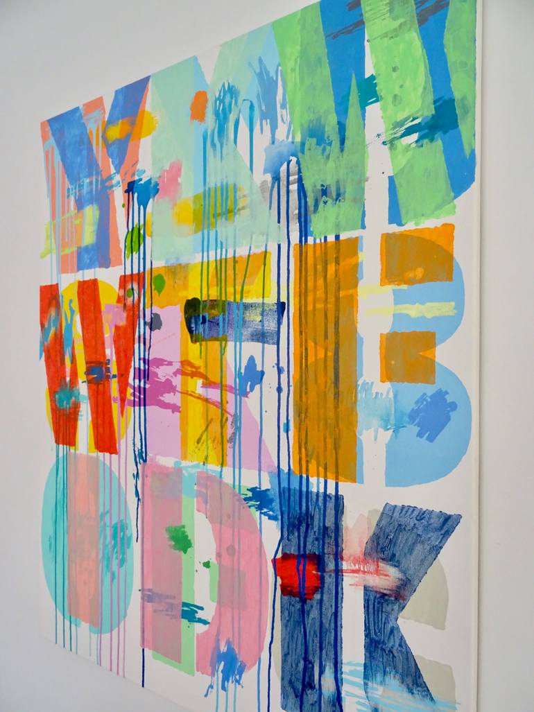 Original Pop Art Abstract Painting by Andy Shaw
