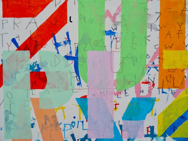 Original Pop Art Abstract Painting by Andy Shaw