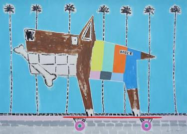 Original Pop Art Dogs Paintings by Andy Shaw