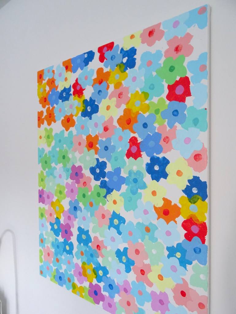 Original Pop Art Floral Painting by Andy Shaw
