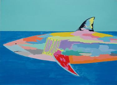 Saatchi Art Artist Andy Shaw; Paintings, “Great White Shark” #art
