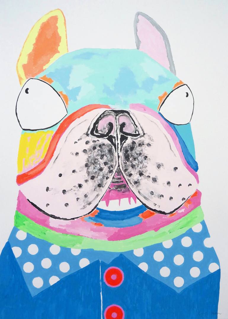 Print of Pop Art Dogs Paintings by Andy Shaw