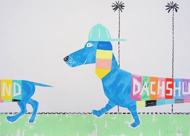 Original Pop Art Dogs Paintings by Andy Shaw