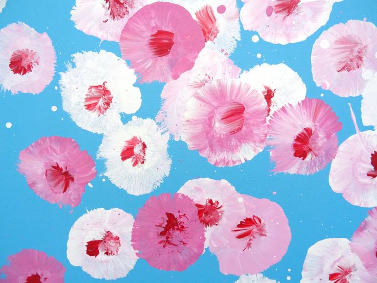 Original Pop Art Floral Painting by Andy Shaw