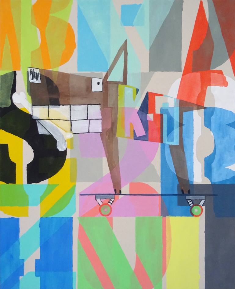 Print of Pop Art Abstract Paintings by Andy Shaw