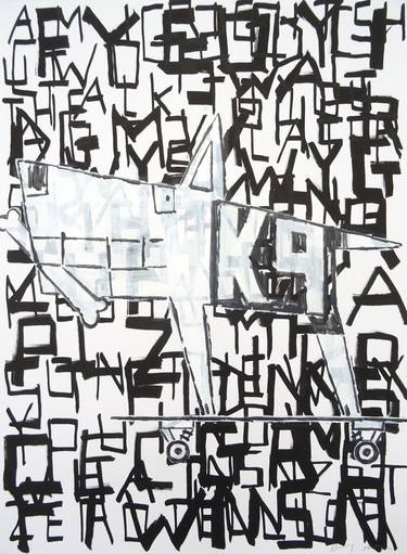 Original Street Art Dogs Paintings by Andy Shaw
