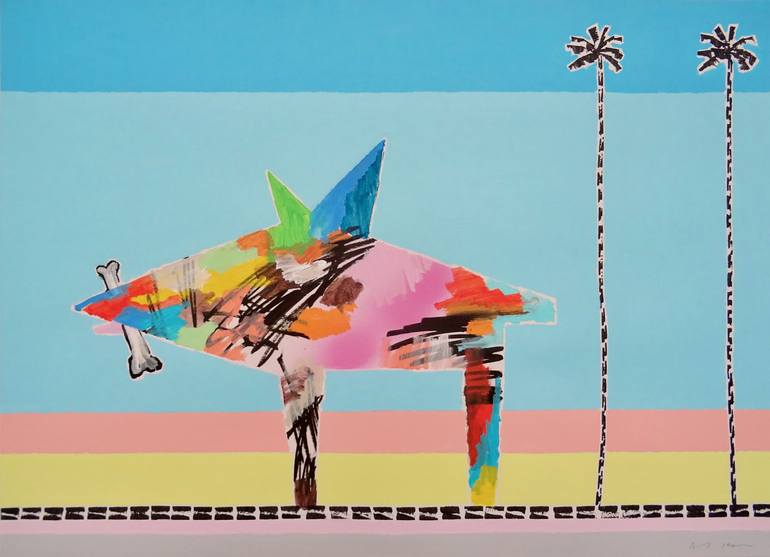 Print of Pop Art Dogs Paintings by Andy Shaw