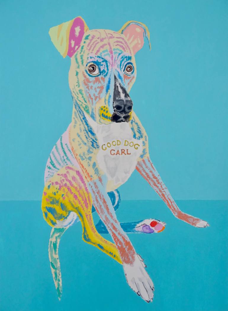 Original Pop Art Dogs Painting by Andy Shaw