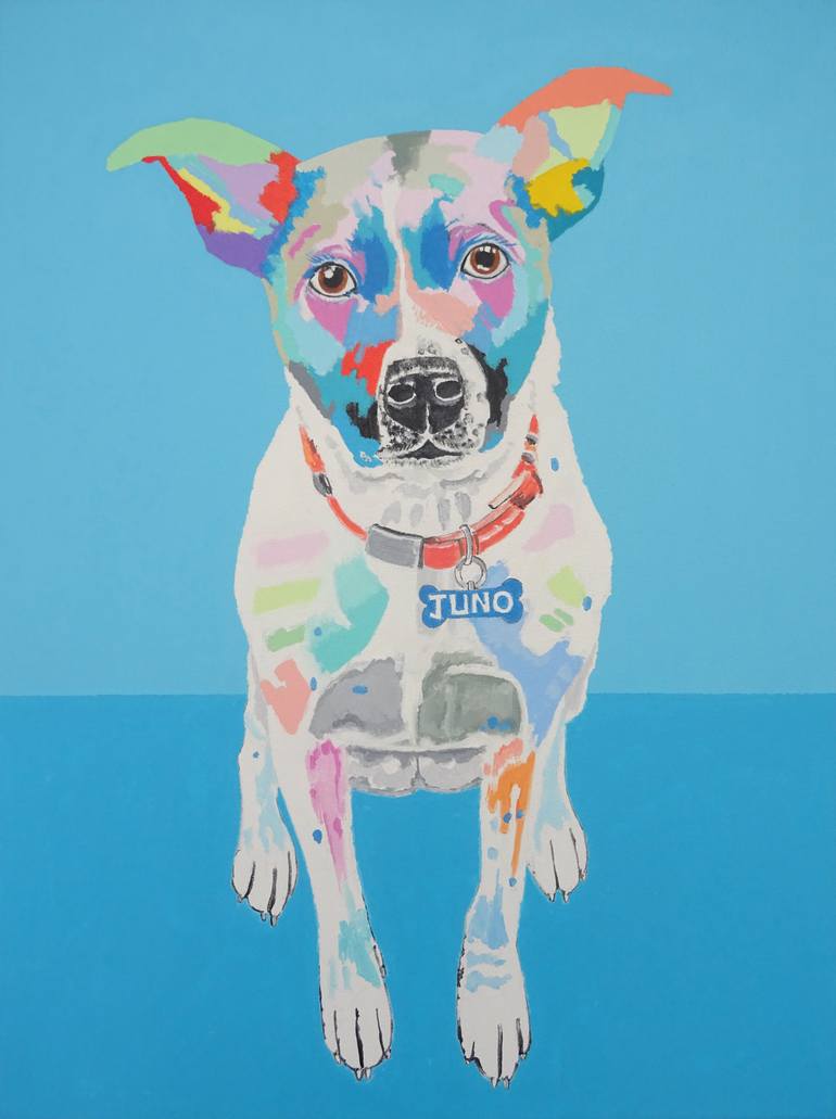 Original Pop Art Dogs Painting by Andy Shaw