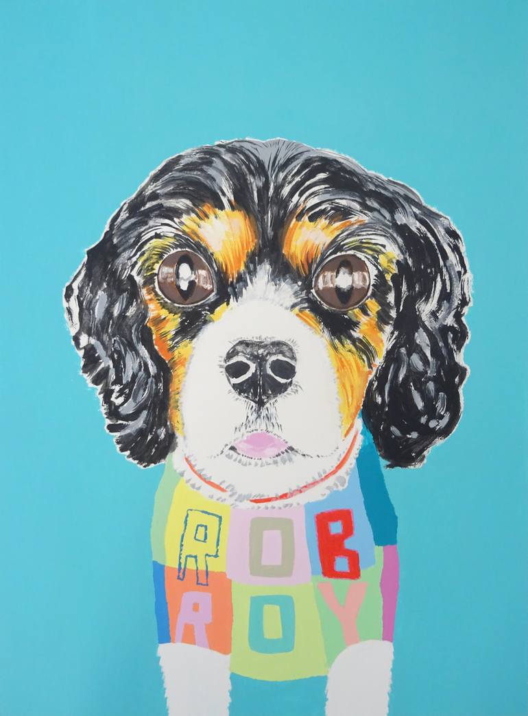 Print of Pop Art Dogs Painting by Andy Shaw