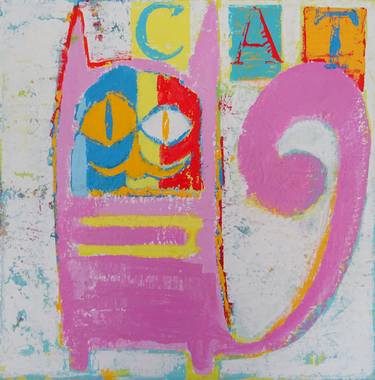 Print of Modern Cats Paintings by Andy Shaw