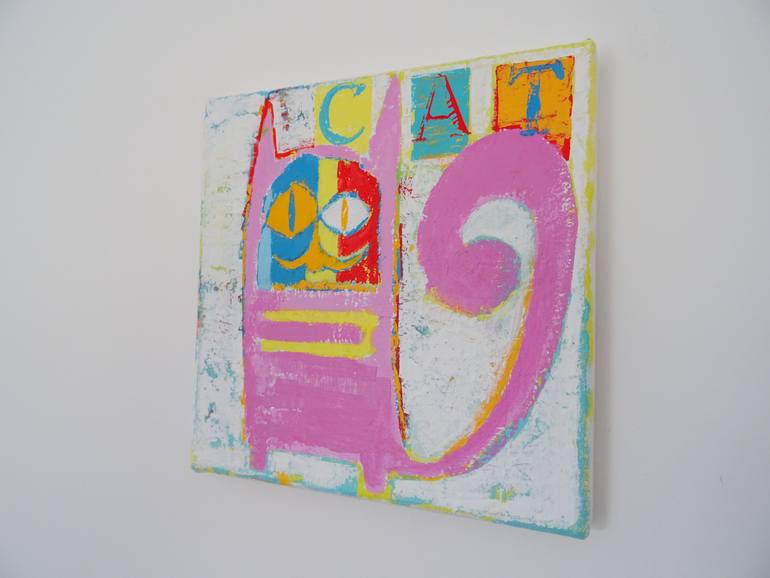 Original Illustration Cats Painting by Andy Shaw