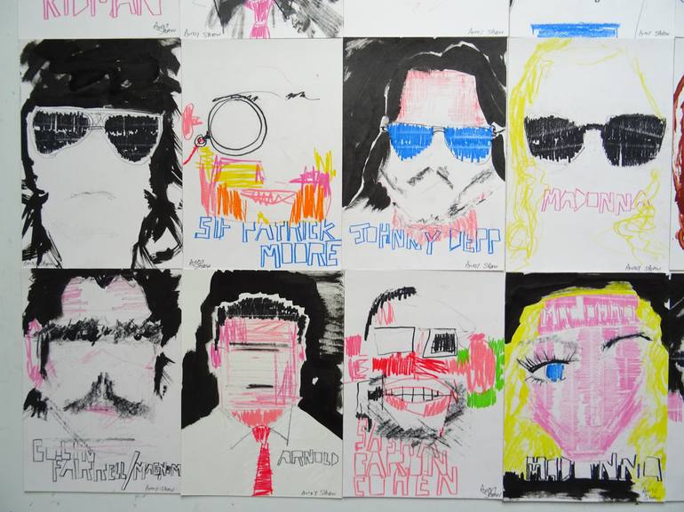 Original Documentary Pop Culture/Celebrity Drawing by Andy Shaw