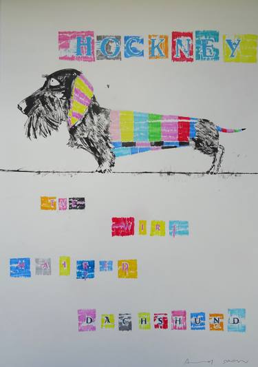 Print of Fine Art Dogs Drawings by Andy Shaw