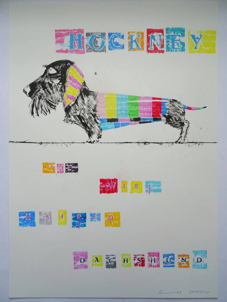 Original Dogs Drawing by Andy Shaw