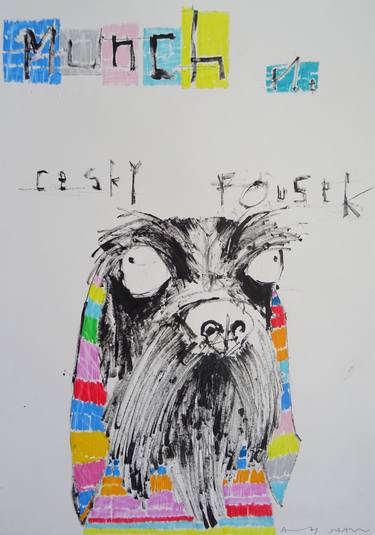 Original Fine Art Dogs Drawings by Andy Shaw