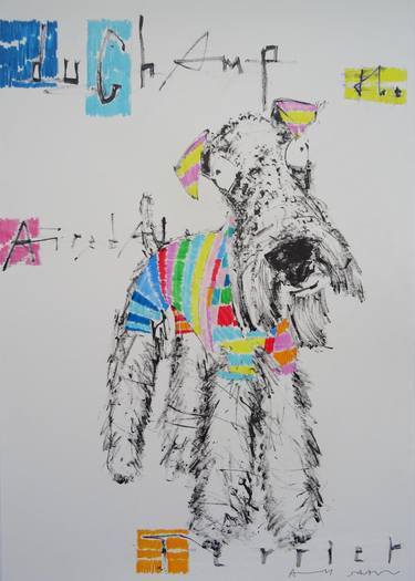 Print of Dogs Drawings by Andy Shaw