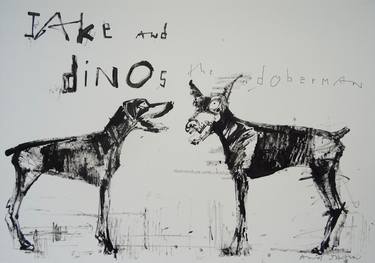 Print of Fine Art Dogs Drawings by Andy Shaw