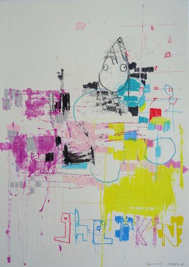 Original Fine Art Abstract Drawings by Andy Shaw