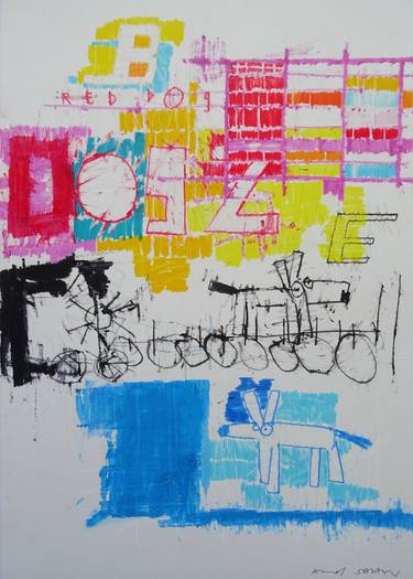 Original Pop Art Abstract Drawings by Andy Shaw