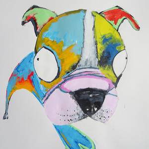 Collection Dog paintings on paper