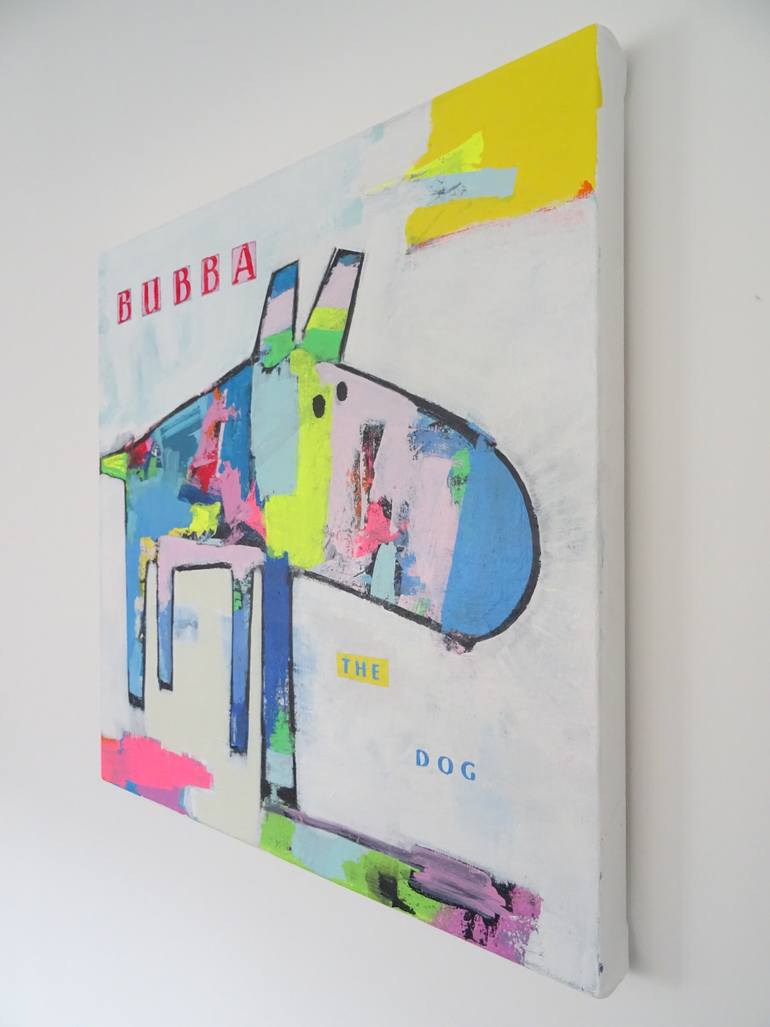 Original Abstract Dogs Painting by Andy Shaw