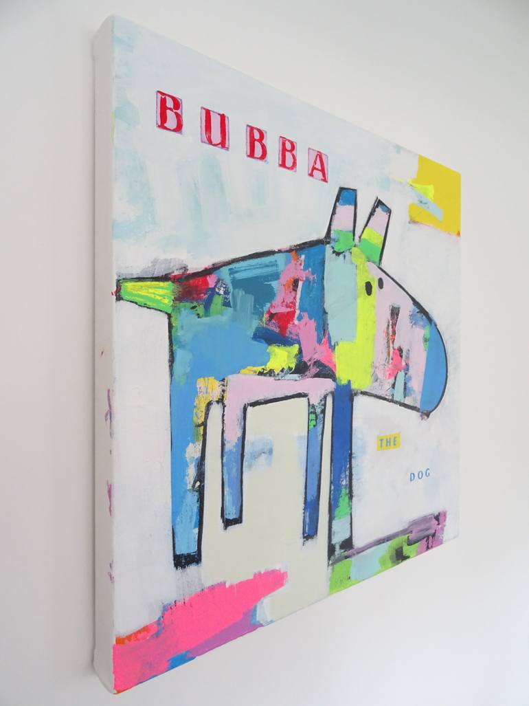 Original Abstract Dogs Painting by Andy Shaw