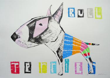 Saatchi Art Artist Andy Shaw; Drawing, “Bull Terrier” #art