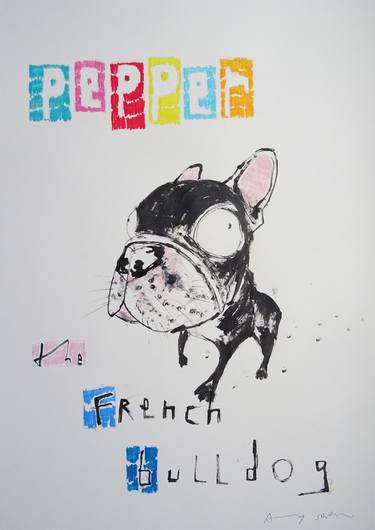 Original Pop Art Dogs Drawings by Andy Shaw