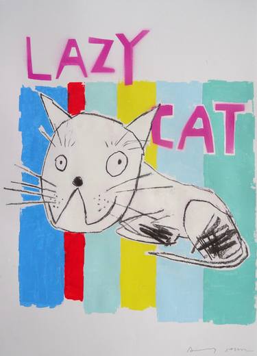 Print of Pop Art Cats Paintings by Andy Shaw