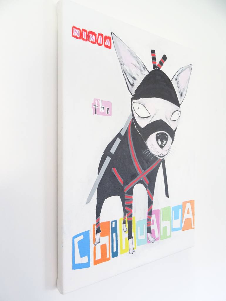 Original Modernism Dogs Painting by Andy Shaw