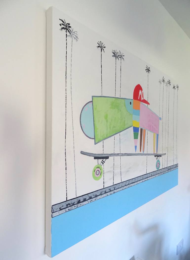 Original Abstract Dogs Painting by Andy Shaw