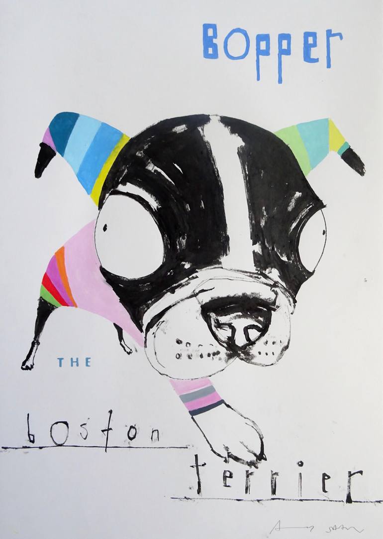 Images Of Boston Terrier Cartoon Drawing