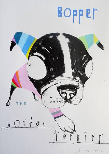 Print of Pop Art Dogs Drawings by Andy Shaw