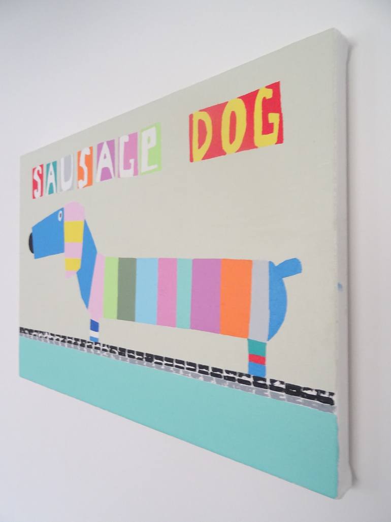 Original Pop Art Dogs Painting by Andy Shaw