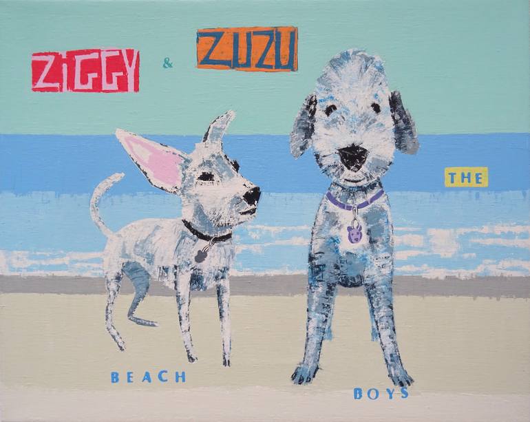Print of Modernism Dogs Painting by Andy Shaw