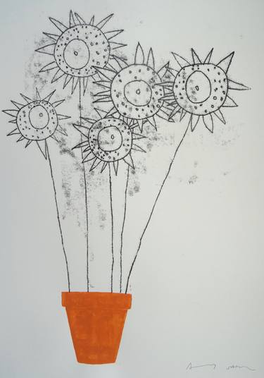 Print of Pop Art Floral Drawings by Andy Shaw