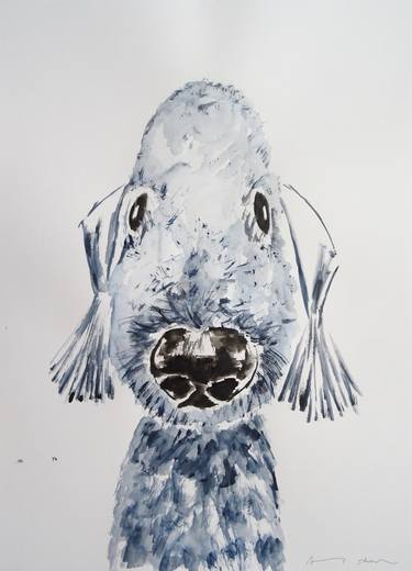 Print of Realism Dogs Paintings by Andy Shaw