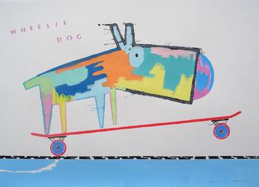 Print of Pop Art Dogs Paintings by Andy Shaw