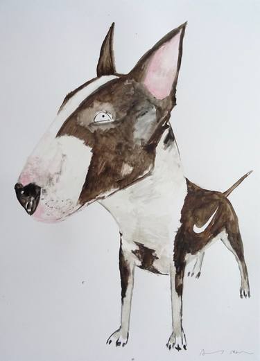 Bull Terrier Sporting Nike Swoosh thumb